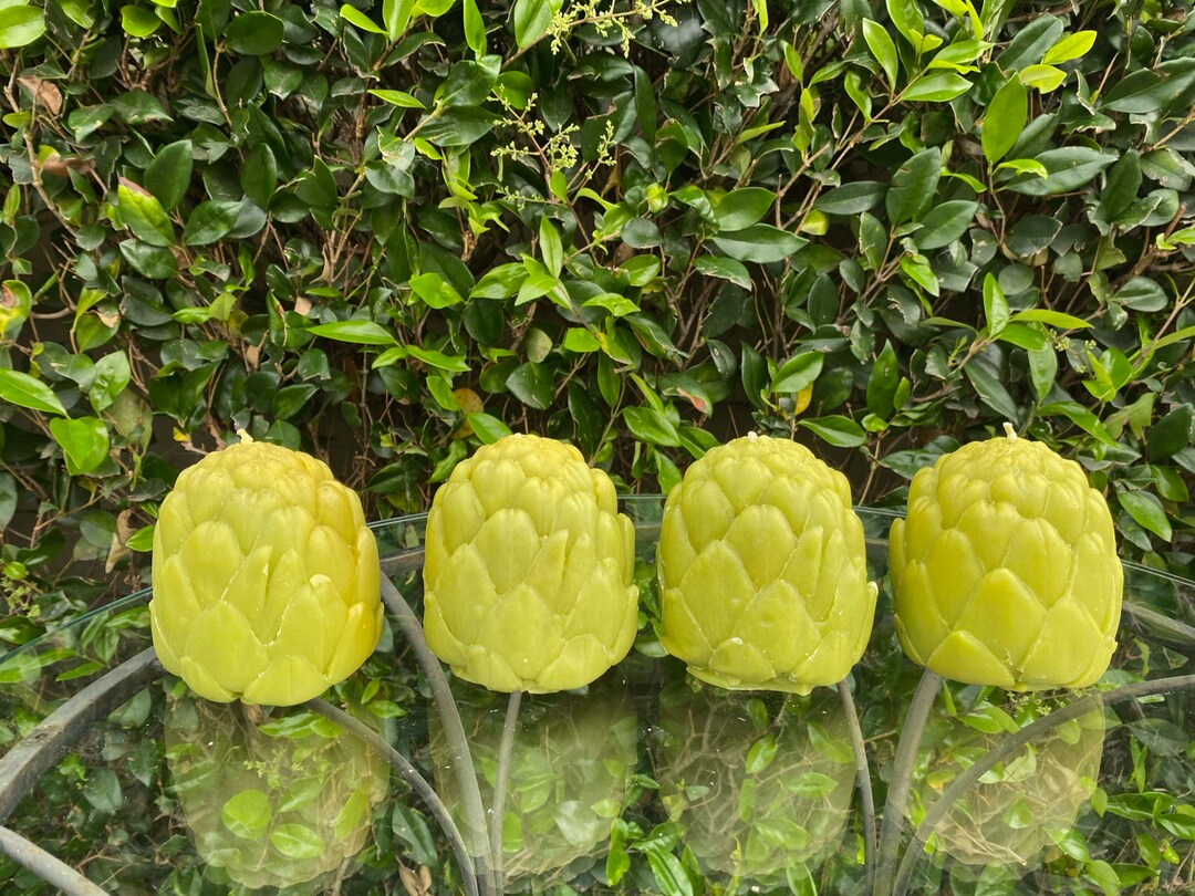 Vintage Set of Artichoke Candles Etsy