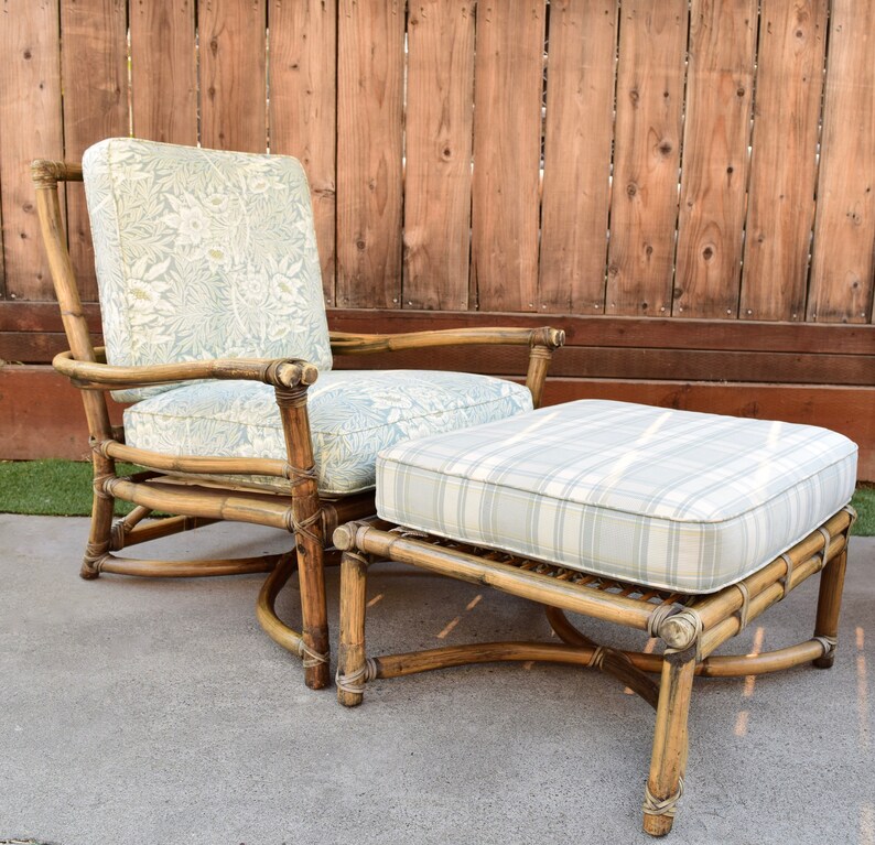 Vintage Mcguire Lounge Chair W/ottoman Etsy