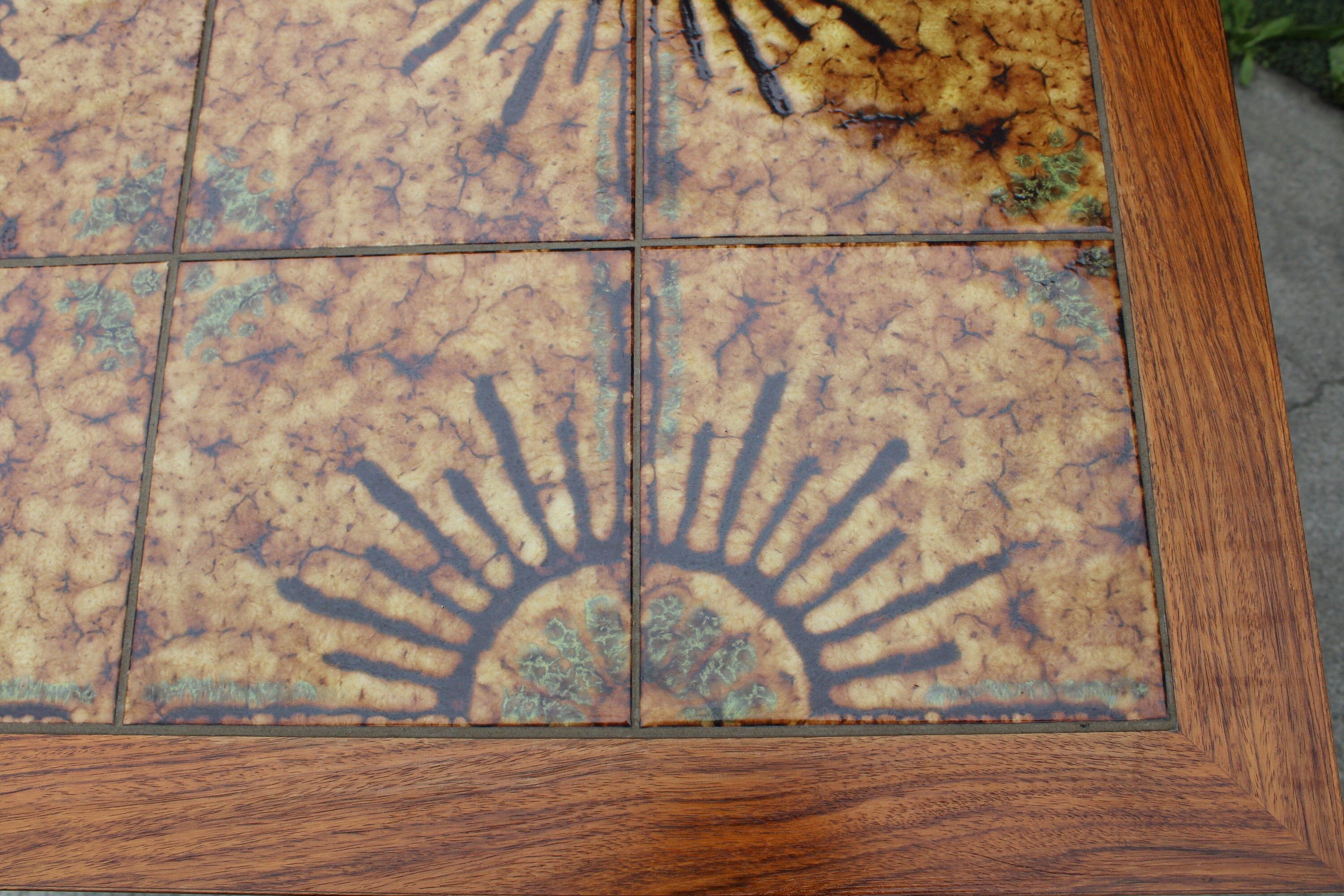 センターテーブル・ローテーブル 1960s Vintage Tile top Table MidCentury Vintage Mid Century Tile Top Coffee Table End Table Side Table - Etsy