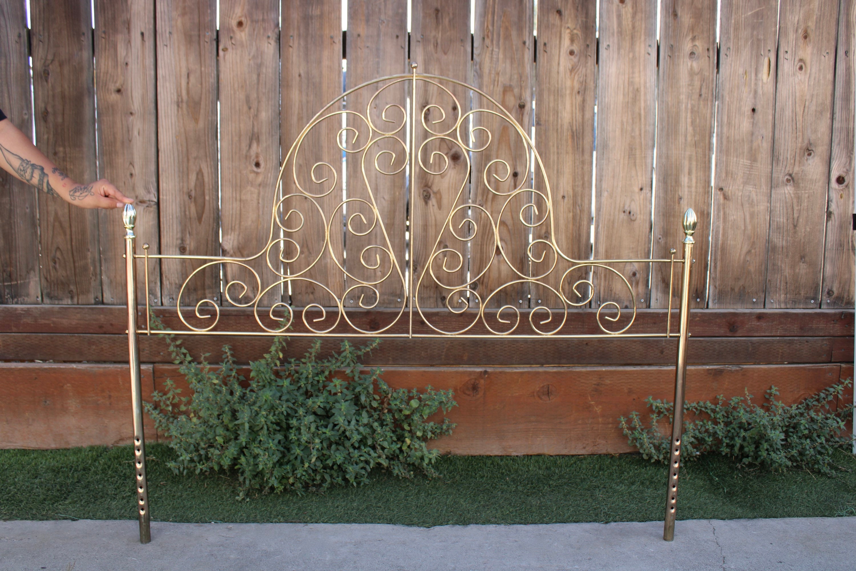 Set of 2 Vintage Metal Brass Bed Twin Bed Headboard Headboards Etsy