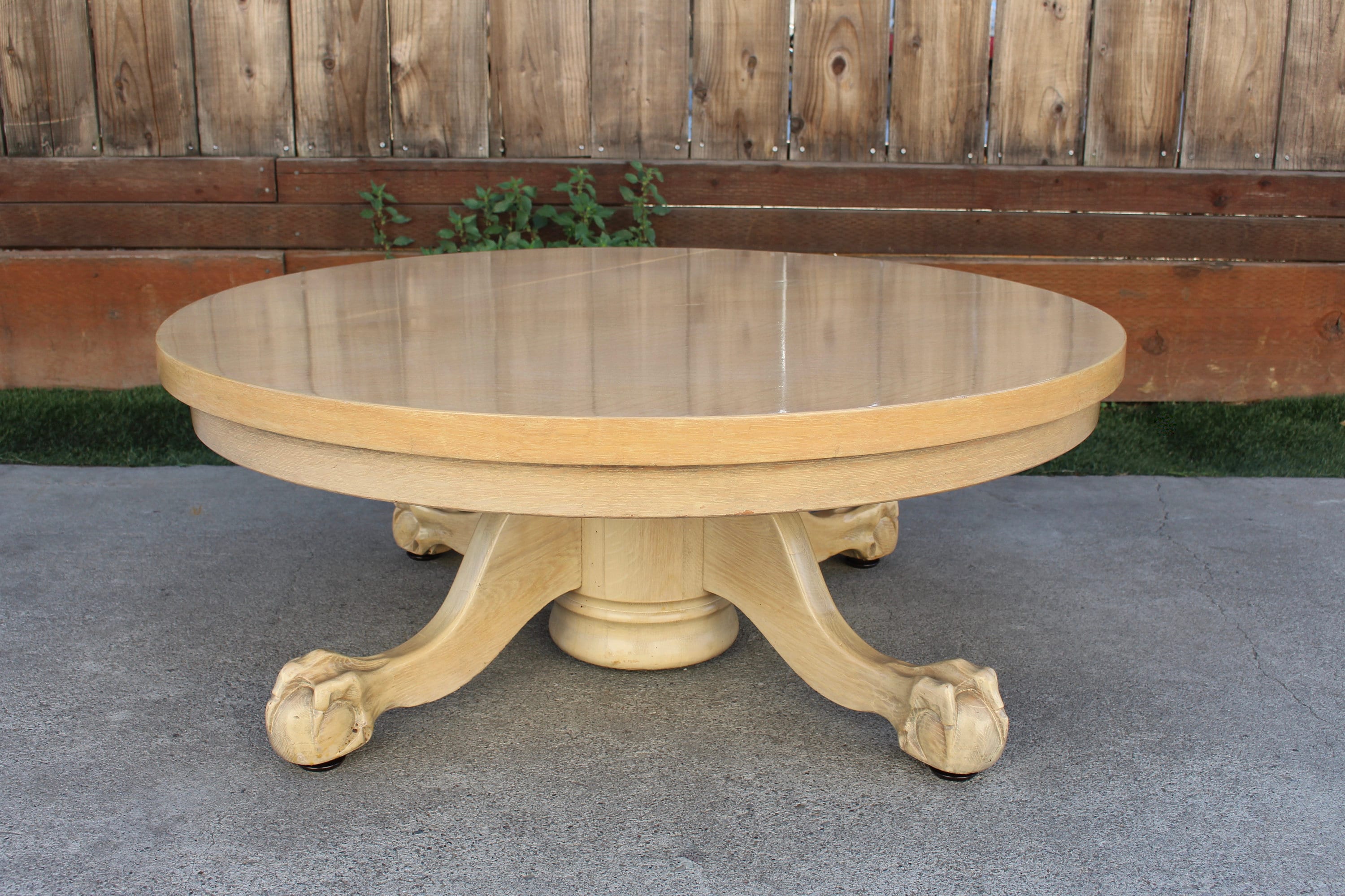 Solid Wood Vintage Claw Foot Coffee Table Etsy