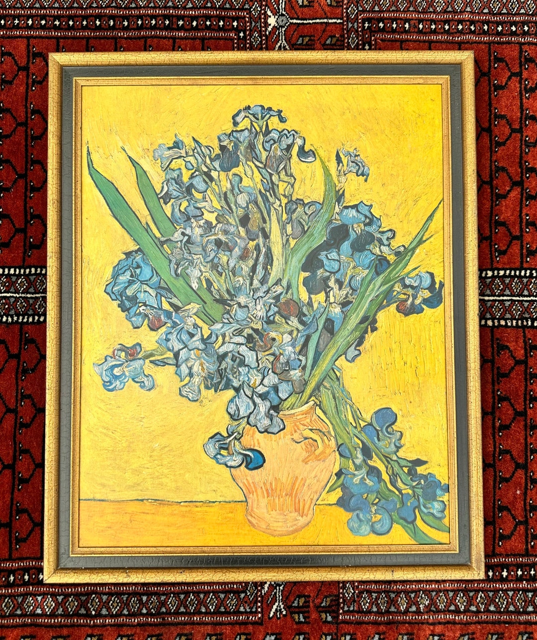 Vintage Vincent Van Gogh Vases With Irises Art Etsy