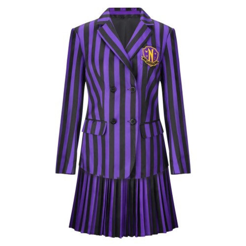 Nevermore Academy Purple Striped Skirt Uniform Etsy