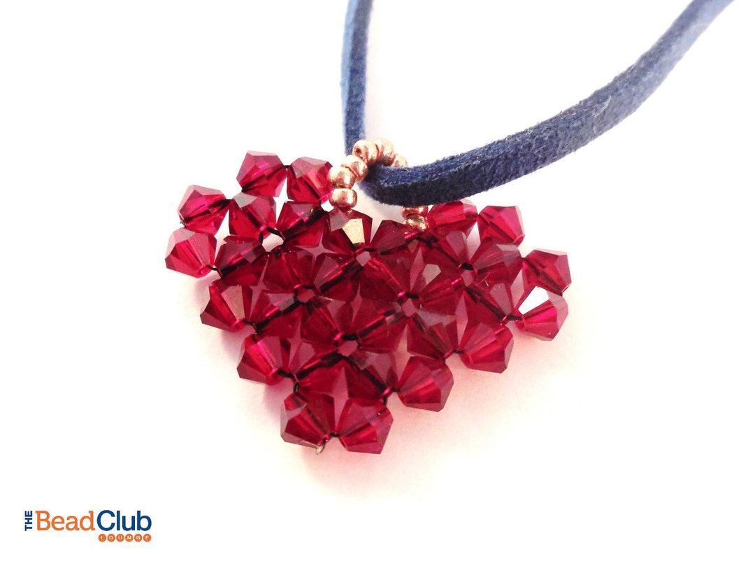 Beaded Heart Pattern Heart Pattern Heart Pendant Beading Etsy