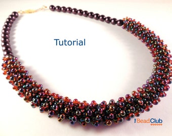 Peyote Stitch Patterns - Necklace Tutorial - Seed Bead Necklace - Beading Tutorials and Patterns - Beadweaving Tutorial - Helical Necklace