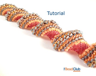 Flat Cellini Spiral - Peyote Bracelet Patterns - Seed Bead Bracelet Patterns - Beading Tutorials and Patterns - Beadweaving Tutorial