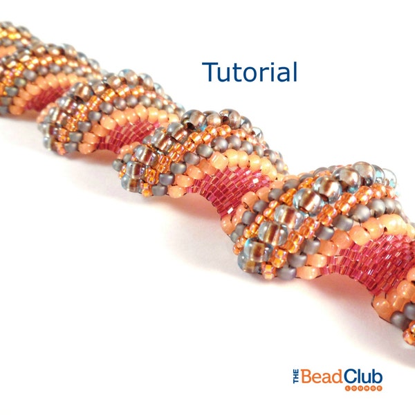 Flat Cellini Spiral - Peyote Bracelet Patterns - Seed Bead Bracelet Patterns - Beading Tutorials and Patterns - Beadweaving Tutorial