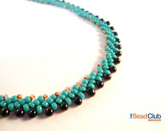 St Petersburg Tutorial - Beaded Necklace Tutorial - Seed Bead Necklace Pattern - Beading Patterns - Beading Tutorials - Beadweaving Tutorial