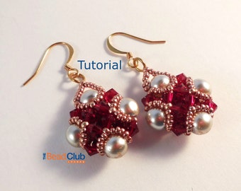 Beaded Earring Patterns - Beaded Earring Tutorial - Beading Patterns and Tutorials - Beadweaving Tutorials - Beadwork - PDF - Amira Earrings