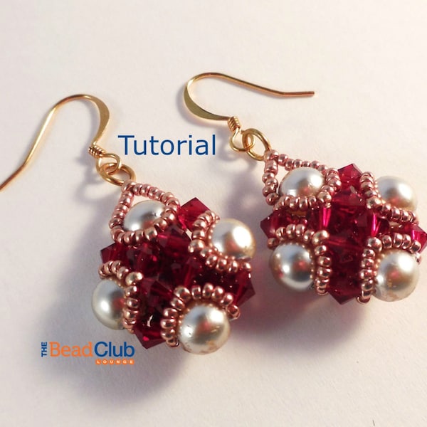 Beaded Earring Patterns - Beaded Earring Tutorial - Beading Patterns and Tutorials - Beadweaving Tutorials - Beadwork - PDF - Amira Earrings