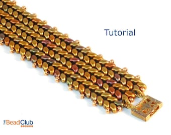 Superduo Bead Patterns - Beaded Bracelet Patterns - Herringbone Bracelet - Beading Tutorials and Patterns - Beadweaving Tutorial - Beadwork