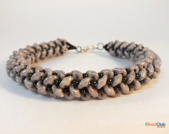 Superduo Bracelet Patterns - Tubular Herringbone Tutorial - Beaded Bracelet Patterns - Beading Tutorials and Patterns - Beadweaving Tutorial