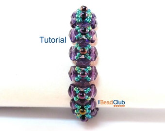 Right Angle Weave Tutorial - Beaded Bracelet Pattern - Beading Pattern and Tutorial - Beadweaving Tutorial - Beadwork PDF - Dewdrop Bracelet