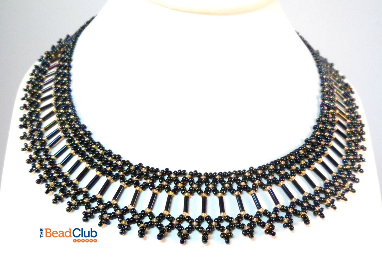 Bugle Bead Collar Pattern Seed Bead Necklace Pattern Etsy