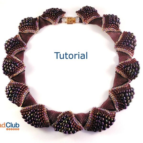 Peyote Stitch Pattern - Seed Bead Patterns - Necklace Tutorial - Beading Tutorials and Patterns - Beadweaving Tutorials - Ruffled Collar