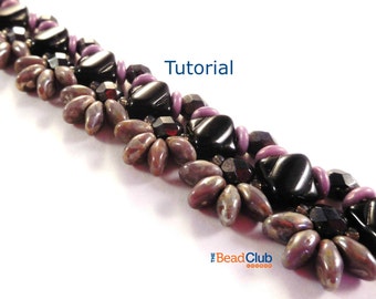 Silky Bead Patterns - Beaded Necklace Pattern - SuperDuo Patterns - Beading Pattern and Tutorial - Beadweaving Tutorial - Starburst Necklace