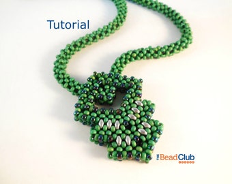 Seed Bead Necklace - Right Angle Weave - Seed Bead Patterns - Beading Tutorials and Patterns - Beadweaving Tutorial - Lucky Charm Necklace