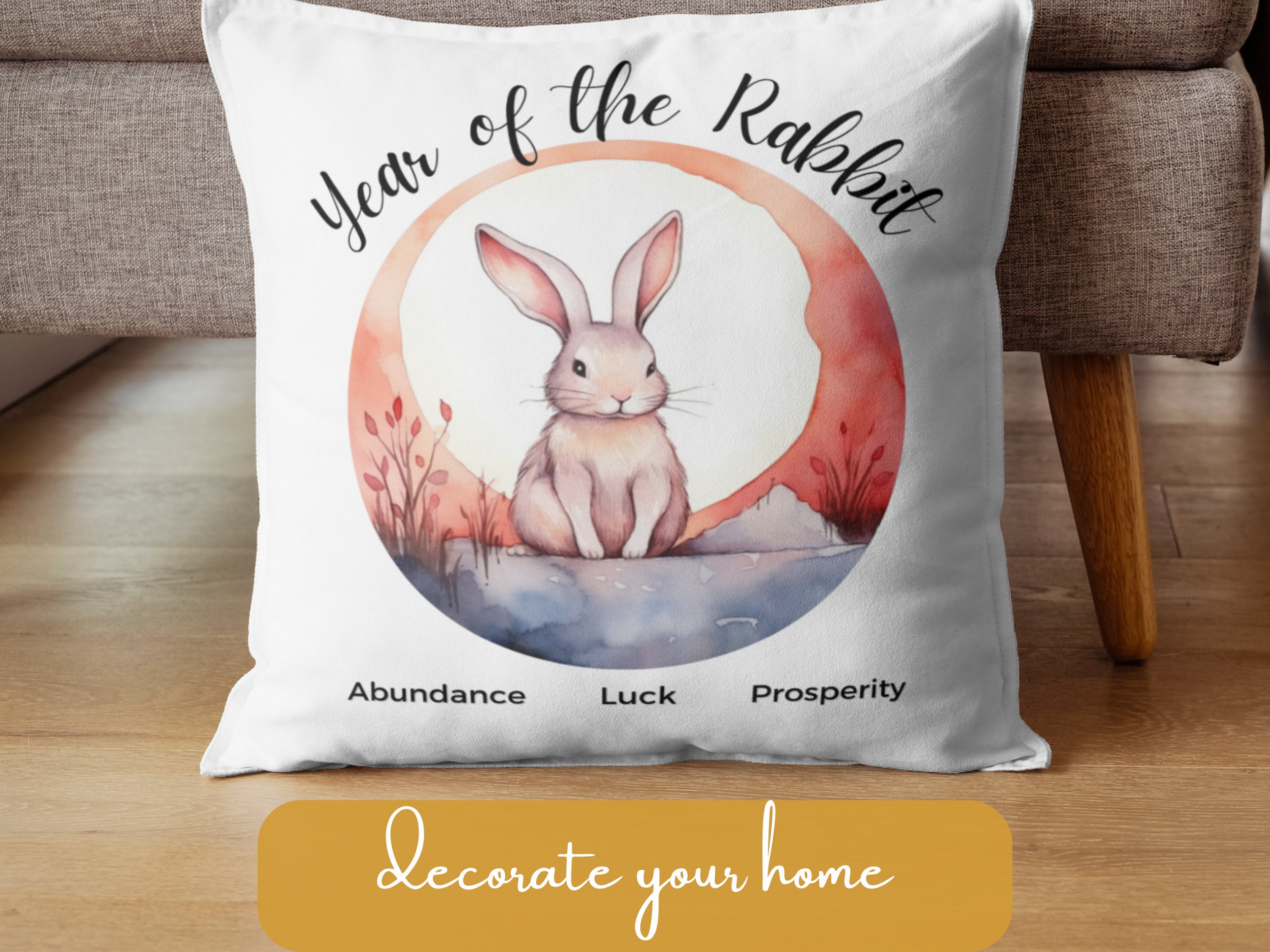 Year of the Rabbit PNG Bundle, Chinese New Year Watercolor Animal ...