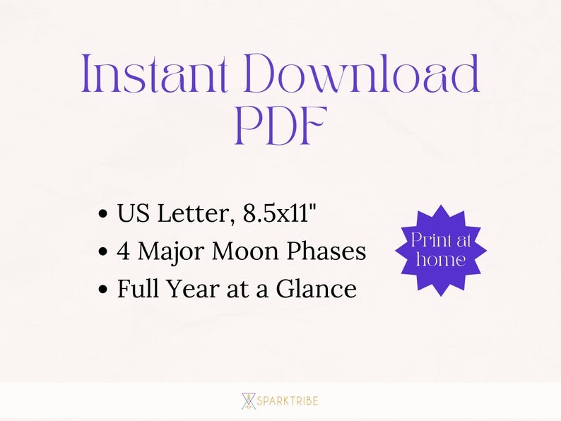 Moon Phase Calendar 2024 PDF, Printable Pdf for Lunar Magic