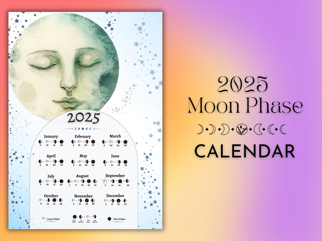 Moon Phase Calendar 2025 PDF, Printable Pdf for Lunar Magic ...