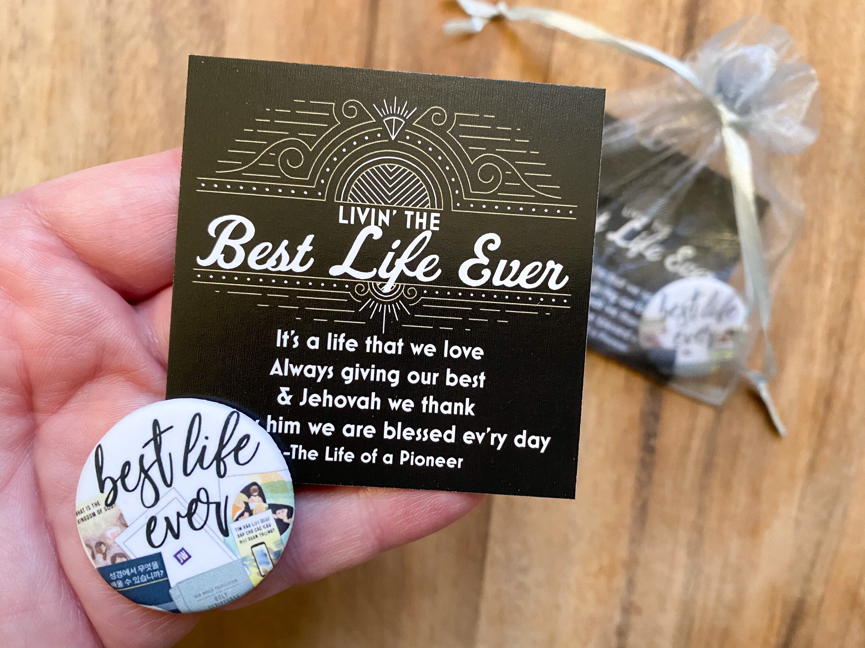 Jw Gifts/1.5 Pin, Magnet, Keychain, Bag Accessory/'it's The Life That We  Choose; For Jehovah Live'/Pioneer Gift/Jw.org/Jw Ministry - Yahoo Shopping