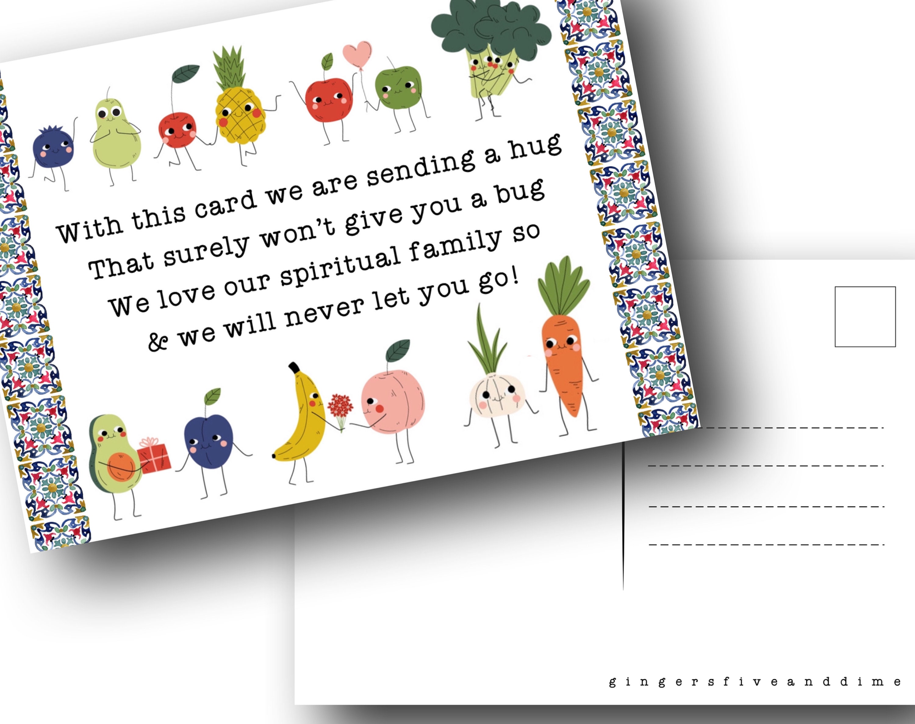 JW Postcards Hug In A Postcard Quarantined - Pandemic Encouragement