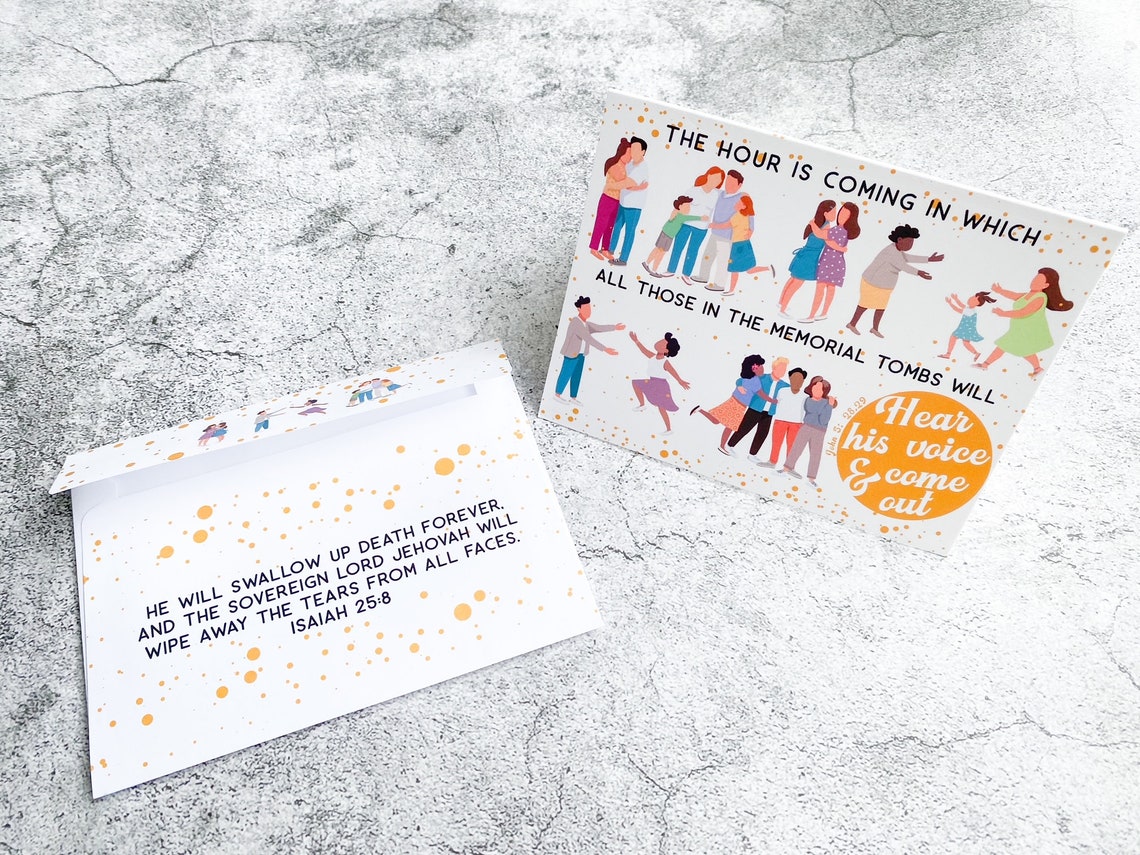 JW Greeting Card Resurrection All Those in the Memorial Etsy