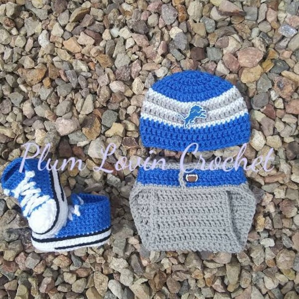 Lion crochet baby outfit