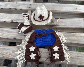 Baby Crochet Cowboy Outfit