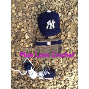 New York Crochet Outfit Photo Prop Set Gift Ideas Costume 