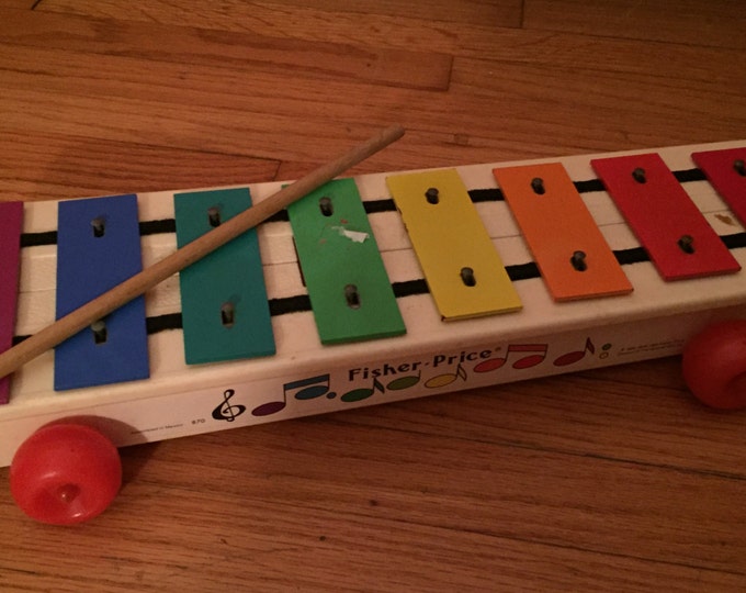 Vintage Fisher Price Toy Xylophone Pull Toy Etsy