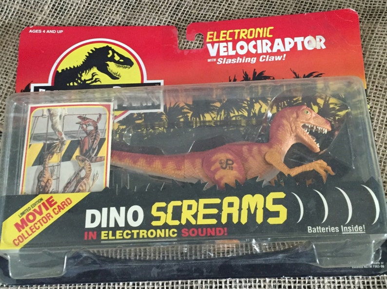 1993 Vintage Jurassic Park Electronic Velocirapor with | Etsy