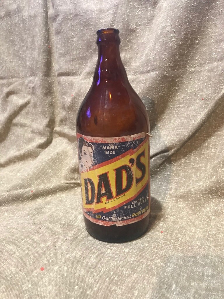 Dad's Root Beer Vintage Glass Bottle Mama Size Full Etsy
