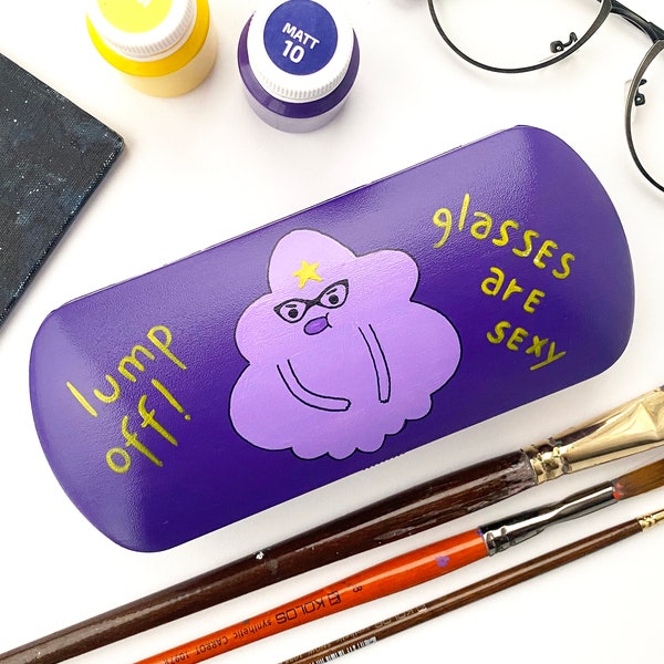 Glasses case Adventure Time - Sunglass case Lumpy Space Princess - eyeglass case - hand-painted glasses case hard - Adventure Time gift