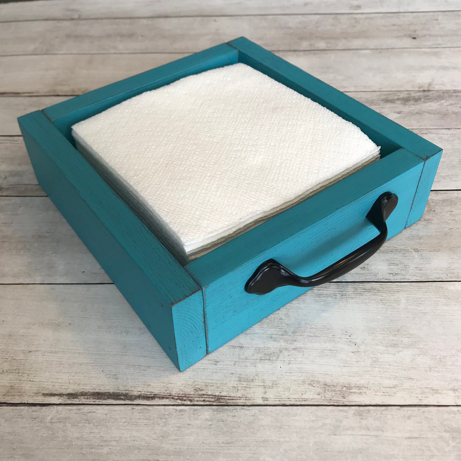 Rustic Wood Napkin Holder main image 1