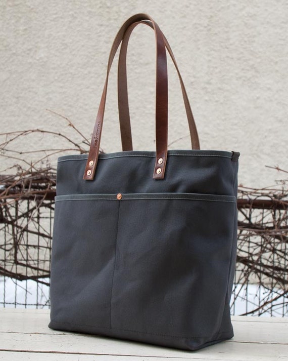 Canvas Daily Tote - FREE Standard Shipping in US - Grey - Bridle