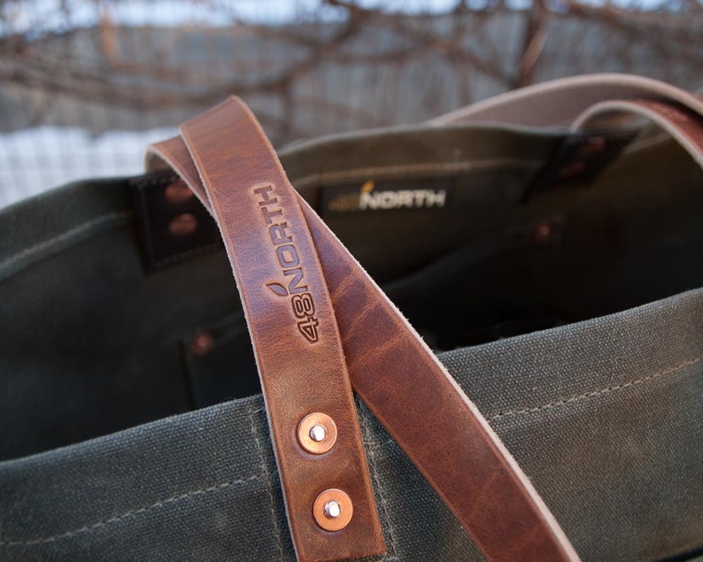 Waxed Canvas Market Tote Bag FREE Standard Shipping in US Etsy