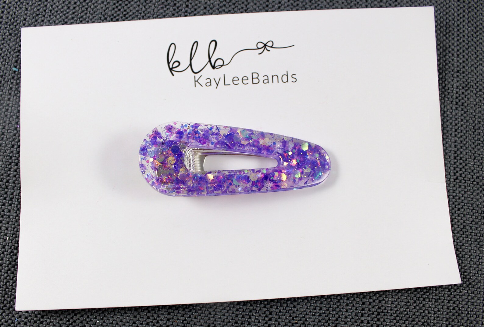 Purple Hair Clip Resin Hair Clip Holographic Glitter Etsy