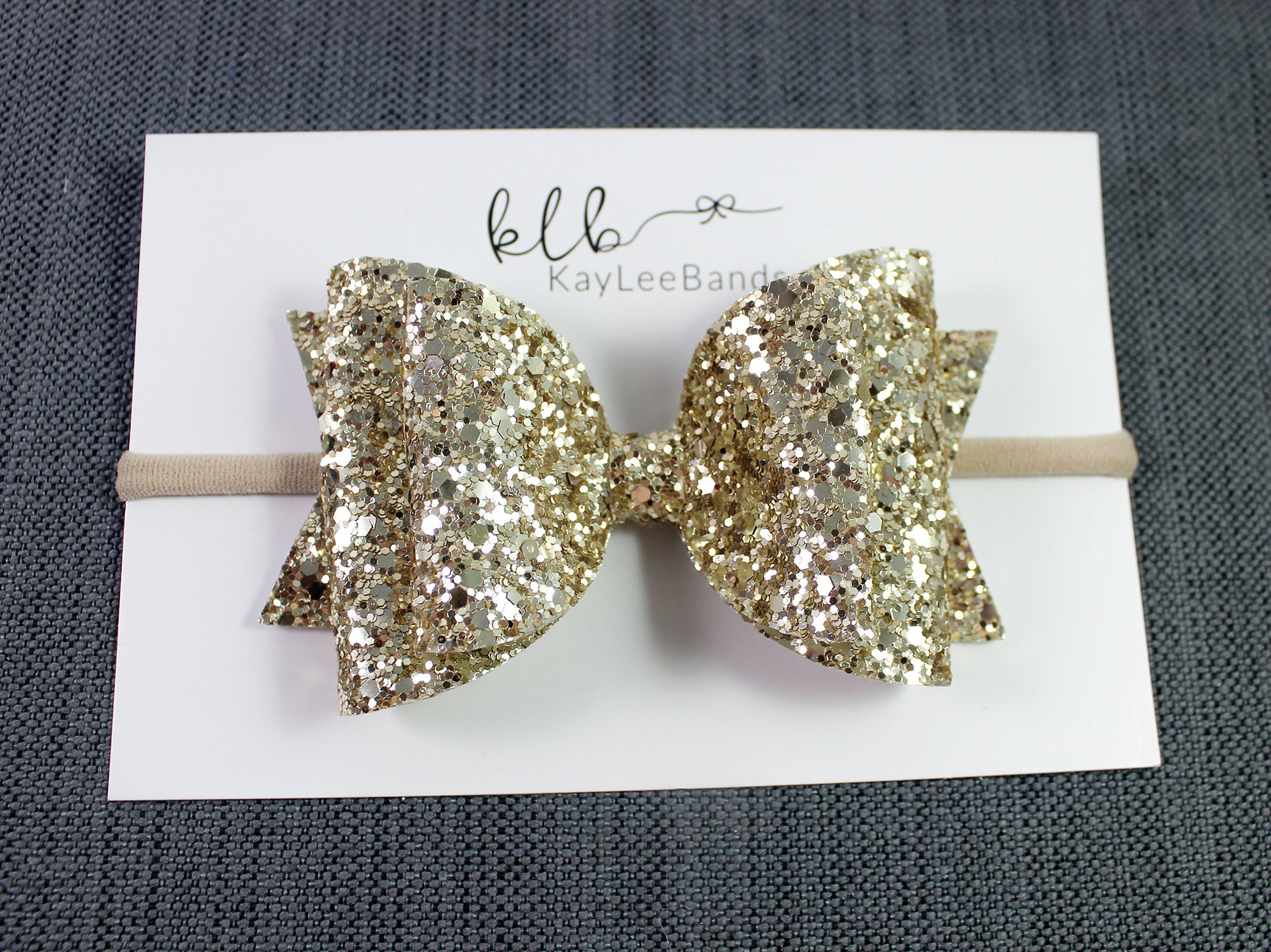 Gold Glitter Hair Bow Gold Bow Headband Glitter Bow - Etsy