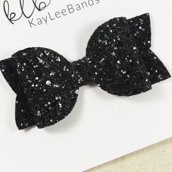 Glitter Hair Bow Etsy