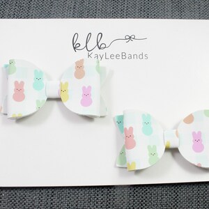 Easter Bunny Pigtail Bow Set - Bunny Pigtail Clips - Glitter Pigtail Bows - Toddler Hair Clips - Baby Bows - Spring Bows