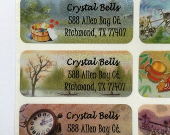 48 personalize shimmer dog puppy return address label etsy