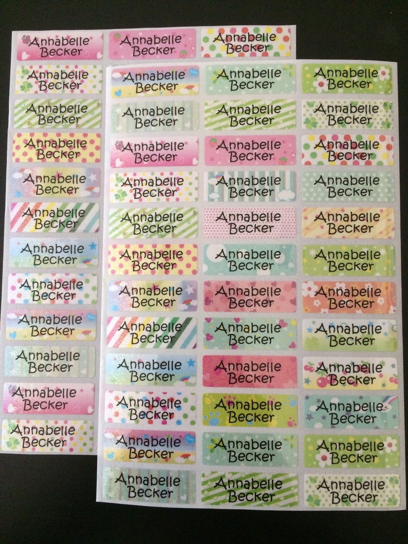 78 Personalize Waterproof Shimmer Craft Name Label Stickers