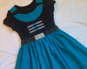 Cara Dune/ The Marshall/Mandalorian- inspired comfy t-shirt dress for girls, sizes 2- 14/16
