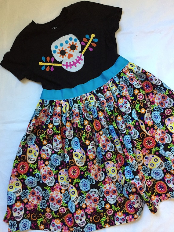 Coco-inspired Dia De Los Muertos T-shirt Dress for Big Girls, Sizes S M L  XL (ages 6-12) - Etsy