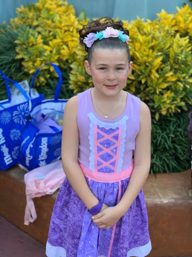 Rapunzel From Tangledinspired Comfy Tank Top Dress for Big Etsy