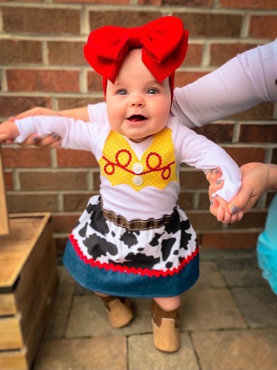 Jessie de Toy Story traje de cuerpo para bebés inspirado en de la vaquerita jessie Jessie de Toy Story traje de cuerpo para bebés inspirado en
