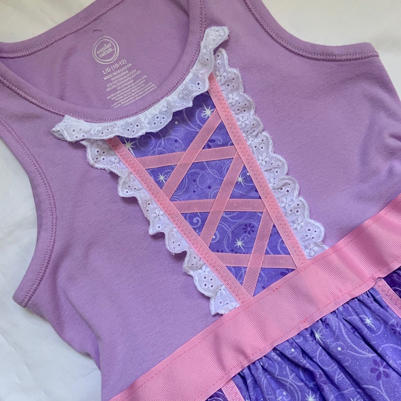 Rapunzel From Tangledinspired Comfy Tank Top Dress for Big Etsy