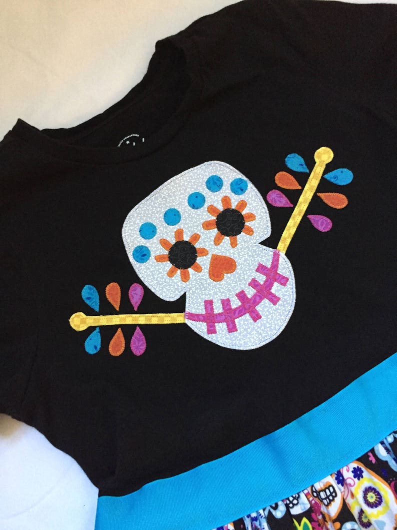 T Shirt Avec Col En V Dia De Los Muertos, Art - France