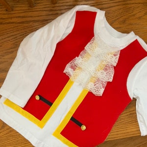 Captain Hook Pirate Shirt for Boys/unisex sizes 2- 8